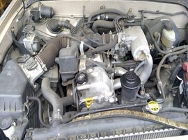 2004 TOYOTA TACOMA, GOLD, SR5 MODEL, PRE-RUNNER, EXTD CAB, 2.7L, AT. 2WD